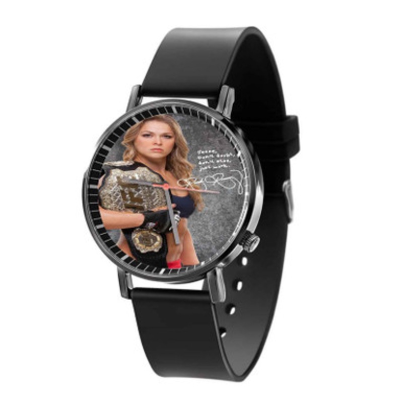 Ronda Rousey Jesse Don t Doubt Don t Stop Quotes Black Quartz Watch Unisex With Premium Gift Box