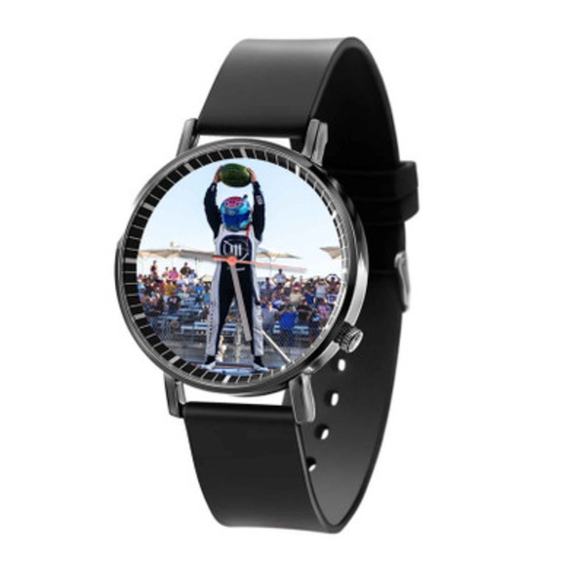 Ross Chastain Black Quartz Watch Unisex With Premium Gift Box