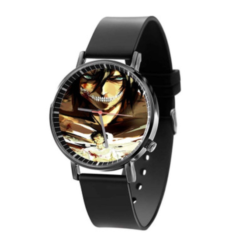 Shingeki no Kyojin Face Black Quartz Watch Unisex With Premium Gift Box