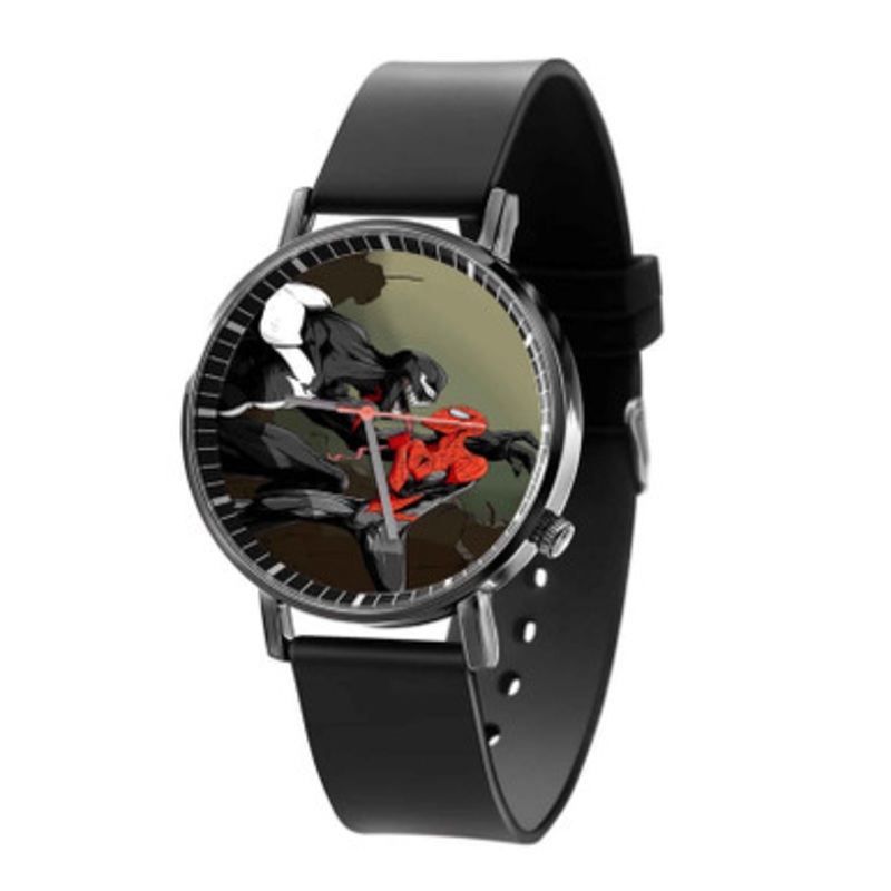 Spiderman and Venom Black Quartz Watch Unisex With Premium Gift Box