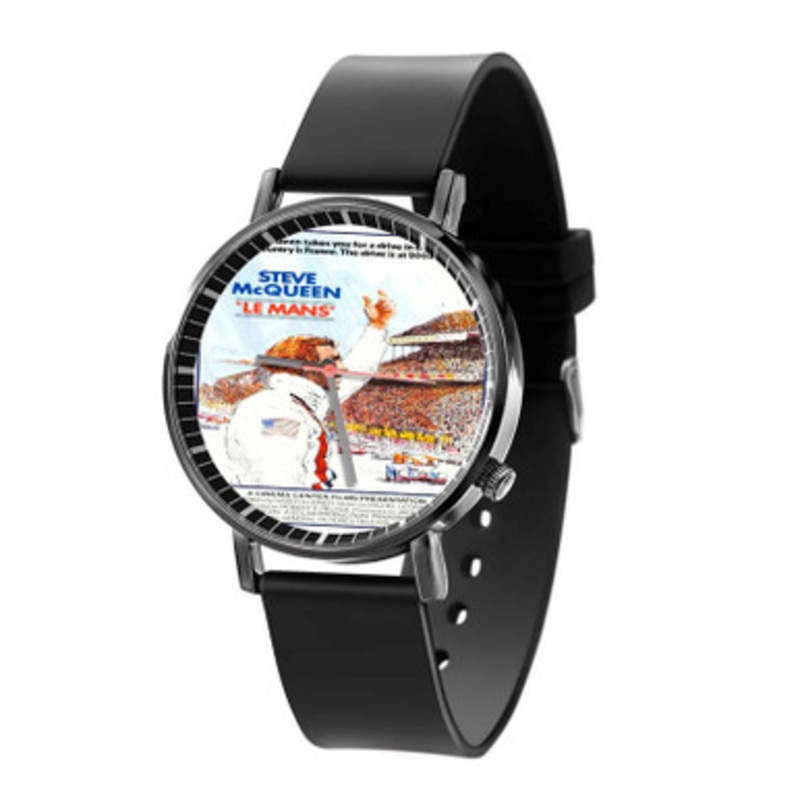Steve Mc Queen Le Mans Black Quartz Watch Unisex With Premium Gift Box