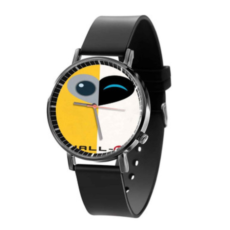 Wall E and Eve Black Quartz Watch Unisex With Premium Gift Box