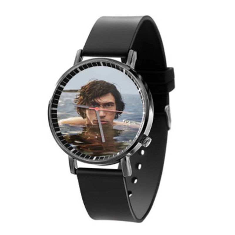 Adam Driver Black Quartz Watch With Premium Gift Box for Unisex