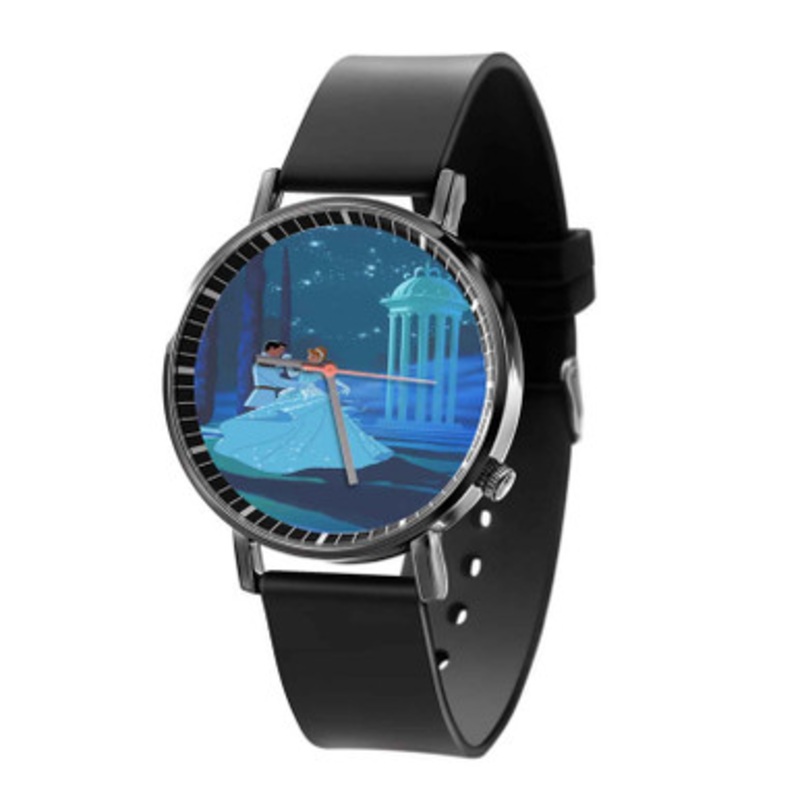Cinderella Dancing Disney Black Quartz Watch Unisex With Premium Gift Box