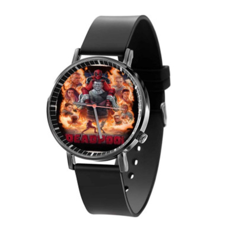 Deadpool Art Black Quartz Watch Unisex With Premium Gift Box