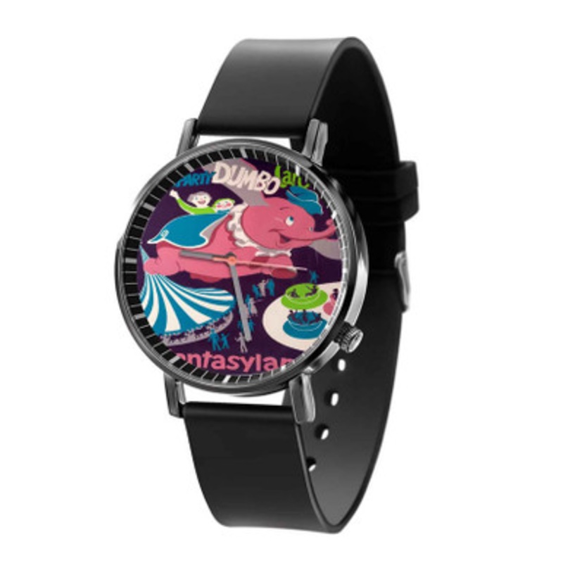 Disney Fantasyland Black Quartz Watch Unisex With Premium Gift Box