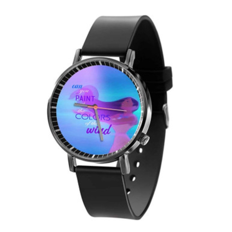Disney Pocahontas Art Black Quartz Watch Unisex With Premium Gift Box