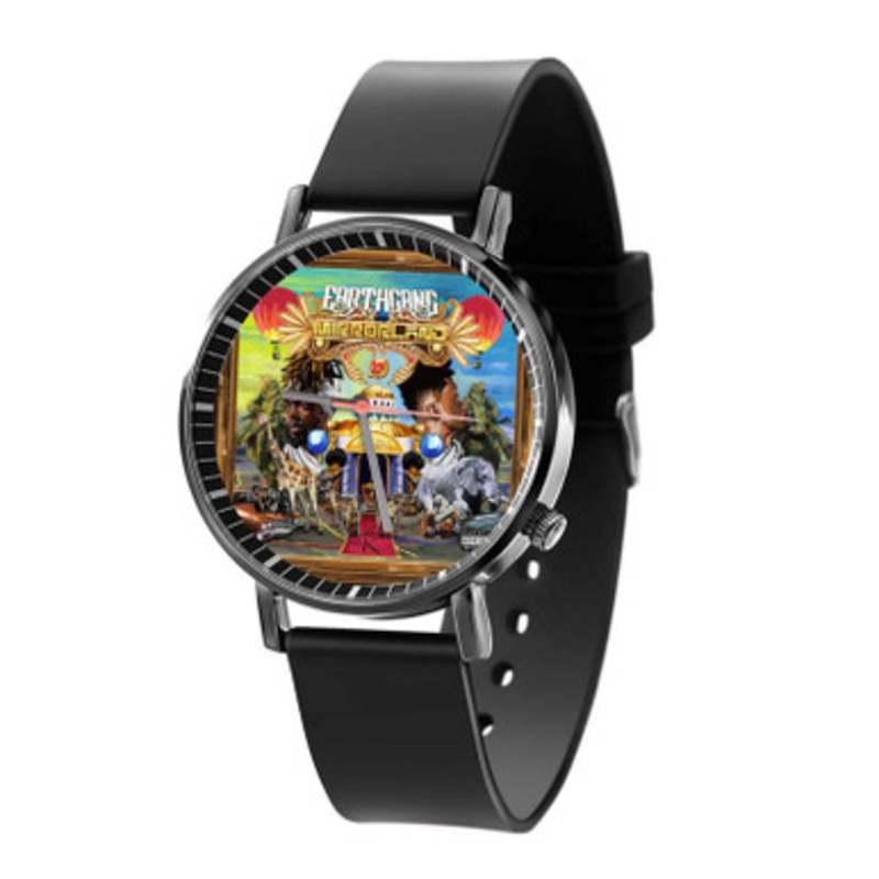 Earthgang Mirrorland Black Quartz Watch Unisex With Premium Gift Box