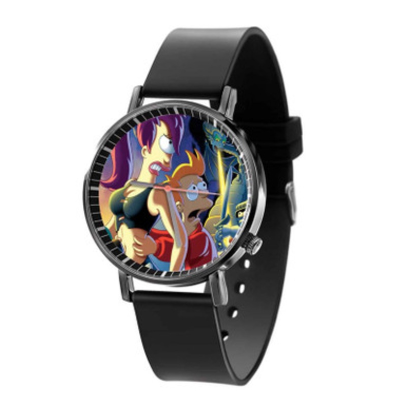 Futurama vs Dragon Fire Unisex Black Quartz Watch With Premium Gift Box