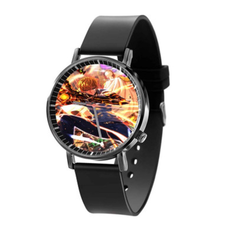 Genos One Punch Man Black Quartz Watch Unisex With Premium Gift Box
