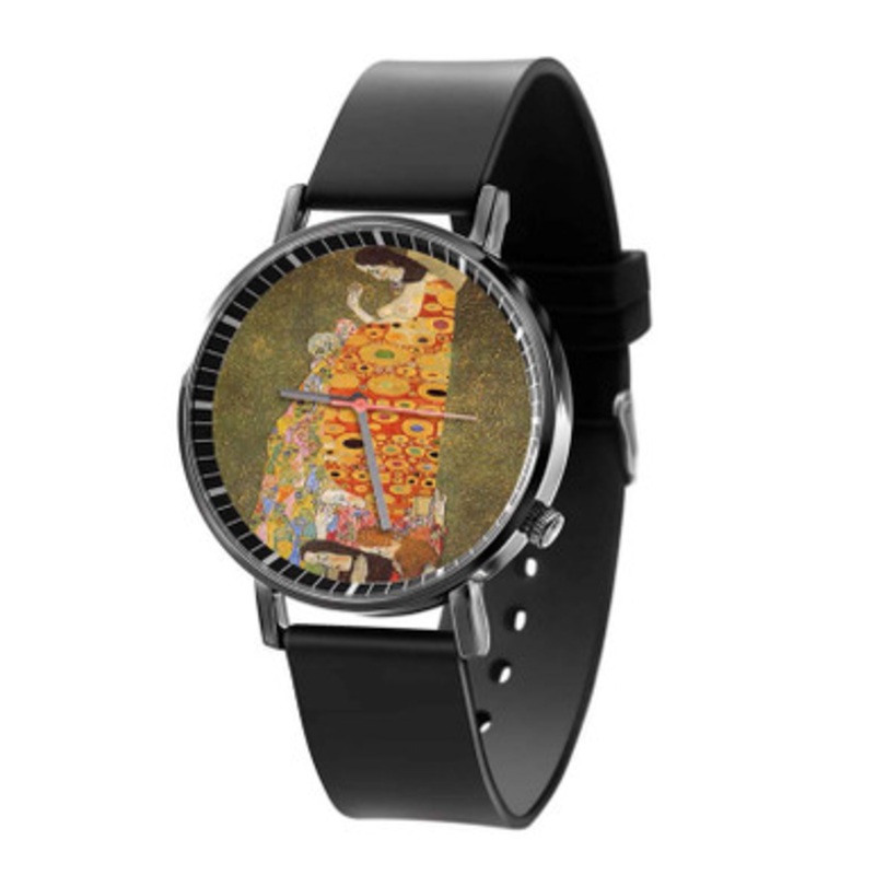 Gustav Klimt Hope Black Quartz Watch Unisex With Premium Gift Box