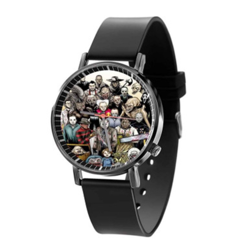 Horror Movies Black Quartz Watch Unisex With Premium Gift Box