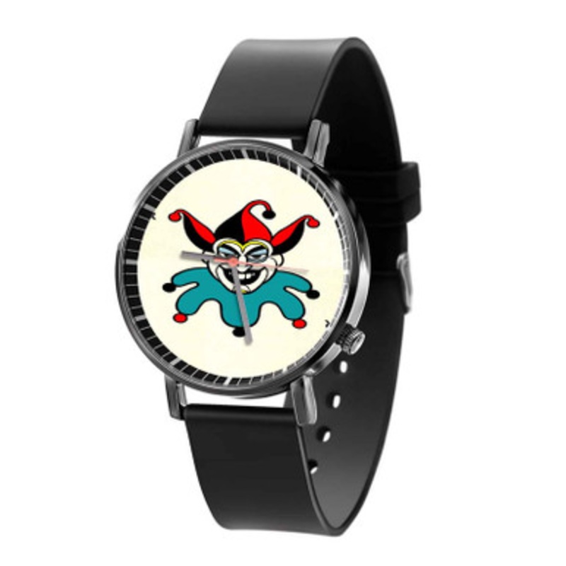 Joker Card Unisex Black Quartz Watch With Premium Gift Box