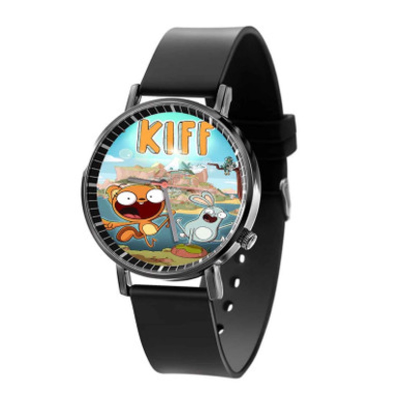 Kiff Black Quartz Watch With Premium Gift Box for Unisex