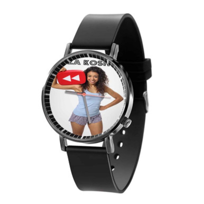 Liza Koshy Arts Black Quartz Watch With Premium Gift Box for Unisex