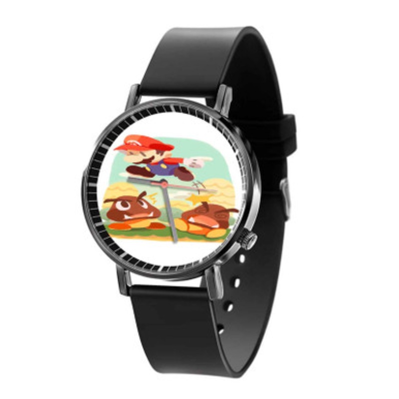 Mario Bross Arts Black Quartz Watch Unisex With Premium Gift Box