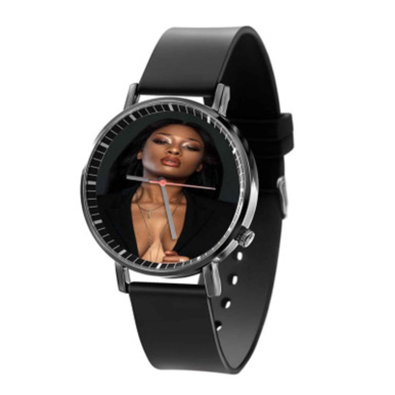 Megan thee Stallion Black Quartz Watch With Premium Gift Box for Unisex