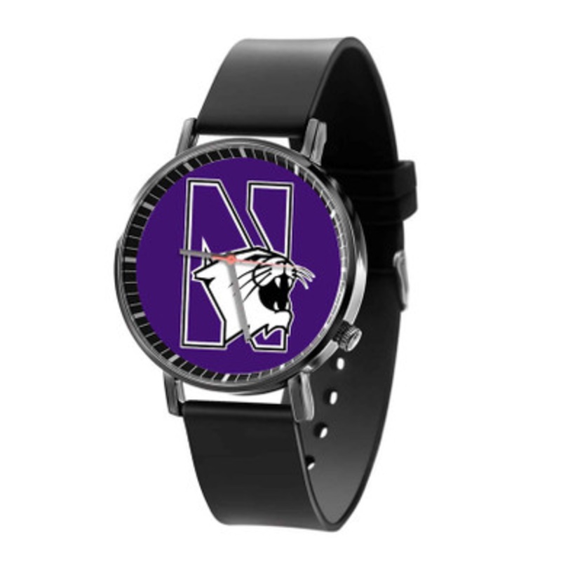 Northwestern Wildcats Black Quartz Watch Unisex With Premium Gift Box