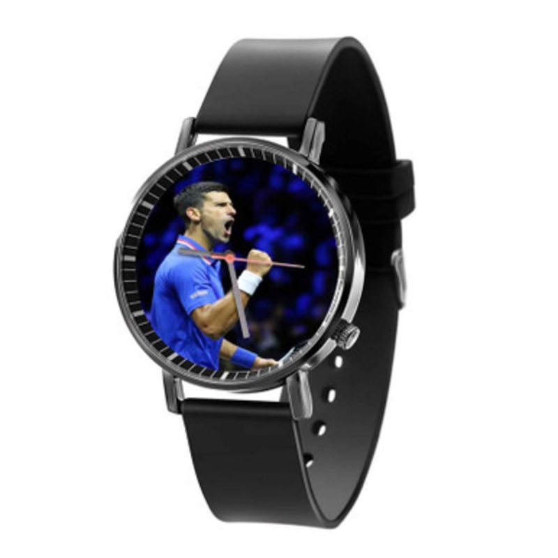 Novak Djokovic Tennis Black Quartz Watch Unisex With Premium Gift Box