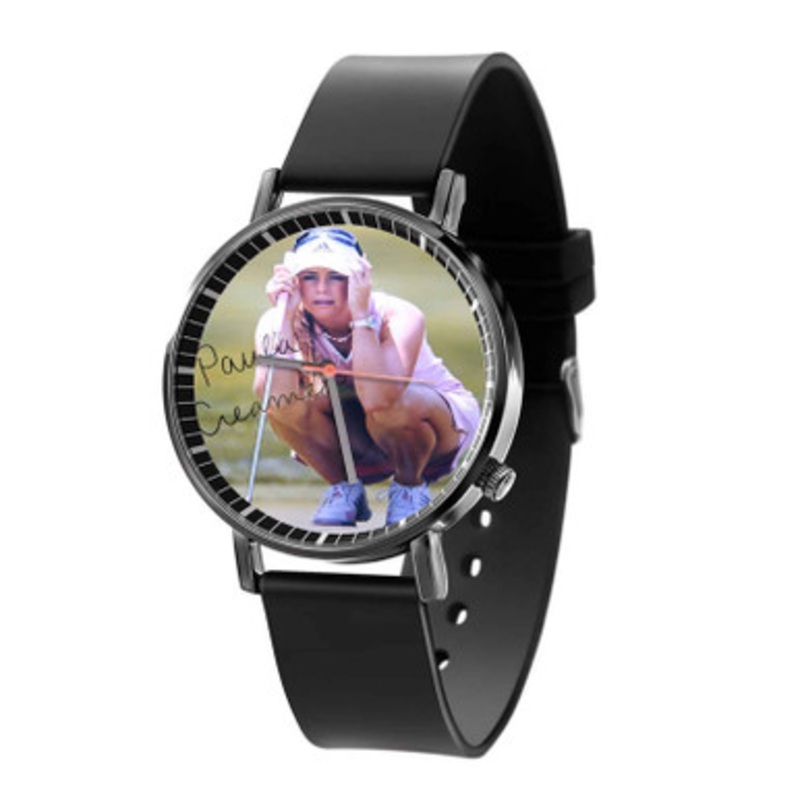 Paula Creamer Black Quartz Watch Unisex With Premium Gift Box