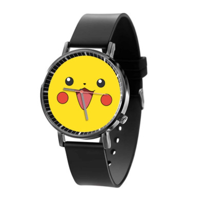 Pikachu Pokemon Black Quartz Watch Unisex With Premium Gift Box