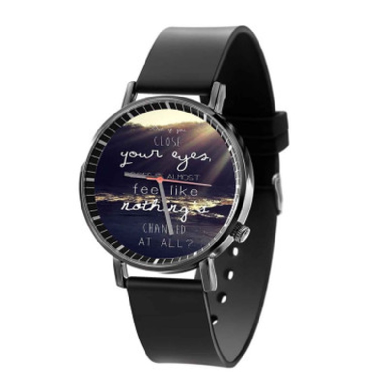 Pompeii Bastille Lyrics Black Quartz Watch Unisex With Premium Gift Box