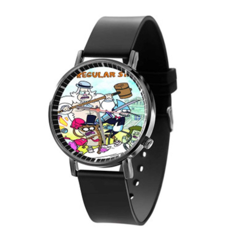 Regular Show Characters Black Quartz Watch Unisex With Premium Gift Box