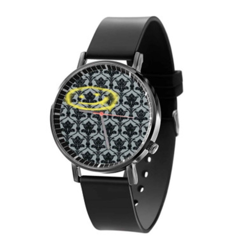 Sherlock Holmes Smile Bored Black Quartz Watch Unisex With Premium Gift Box