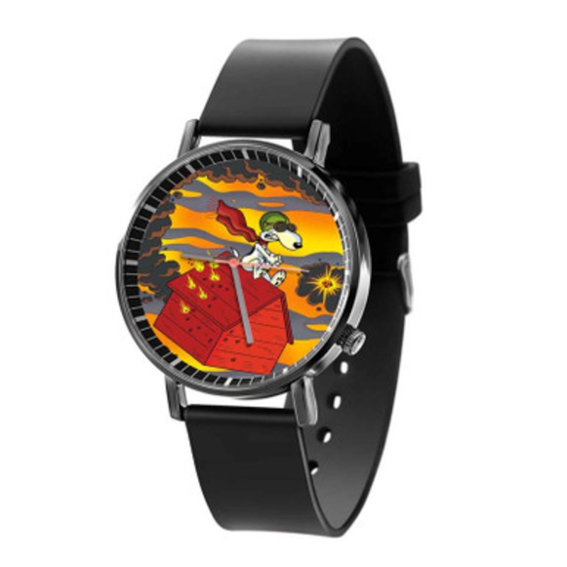 Snoopy Boom Unisex Black Quartz Watch With Premium Gift Box