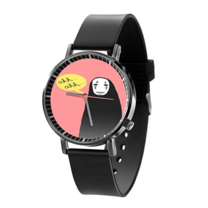 Spirited Away No Face Studio Ghibli Art Black Quartz Watch Unisex With Premium Gift Box
