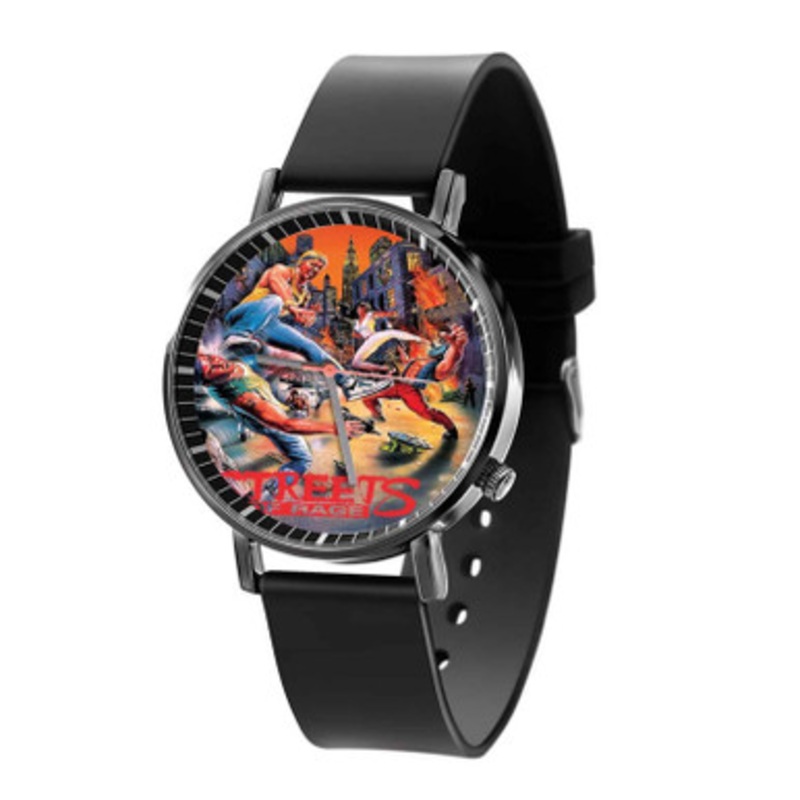 Streets of Rage Black Quartz Watch Unisex With Premium Gift Box