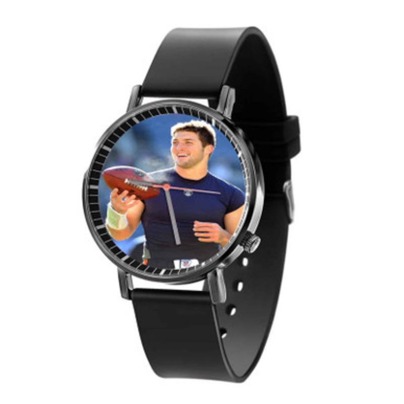 Tim Tebow Unisex Black Quartz Watch With Premium Gift Box