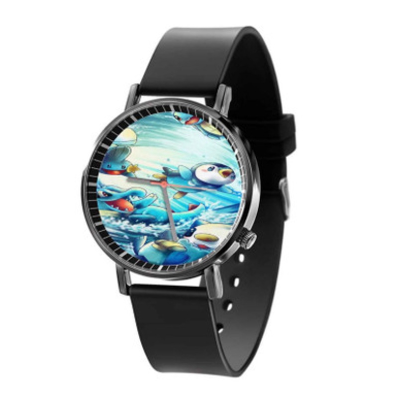 Water Type Starters The pokemon Black Quartz Watch Unisex With Premium Gift Box