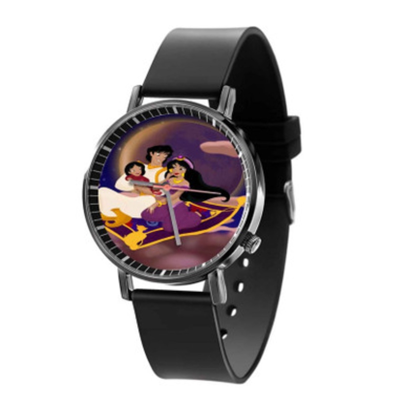 Aladdin Family Disney Black Quartz Watch Unisex With Premium Gift Box