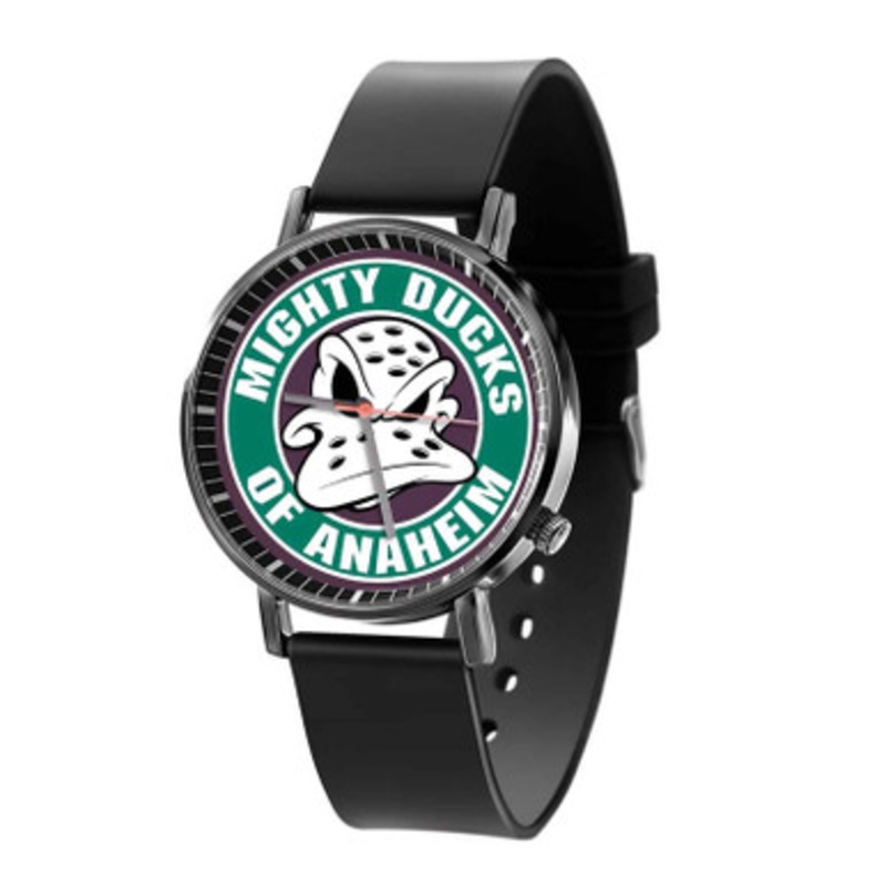 Anaheim Ducks NHL Art Black Quartz Watch Unisex With Premium Gift Box