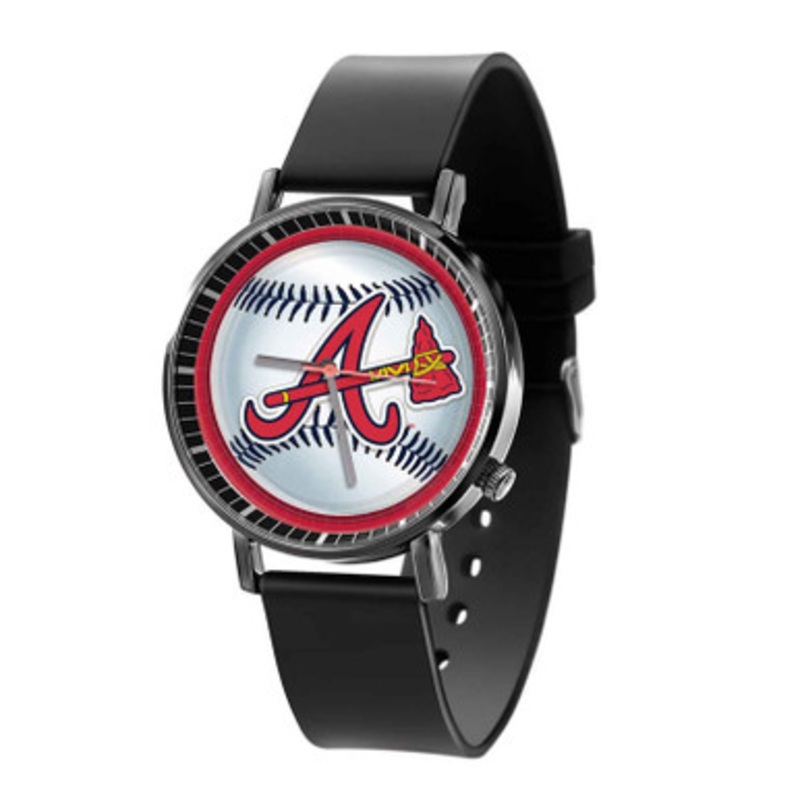 Atlanta Braves MLB Black Quartz Watch Unisex With Premium Gift Box