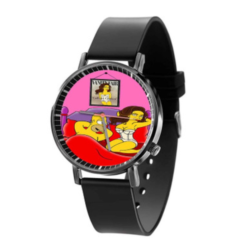Caitlyn Jenner The Simpson Black Quartz Watch Unisex With Premium Gift Box