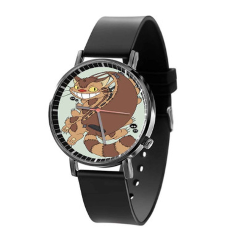 Catbus Totoro Art Black Quartz Watch Unisex With Premium Gift Box