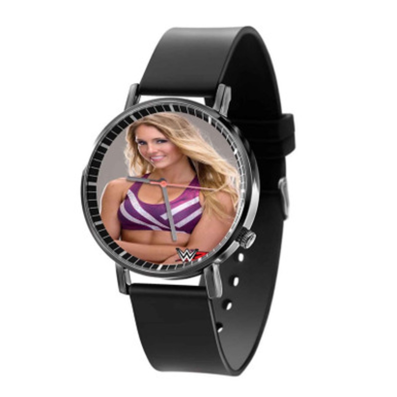 Charlotte WWE Black Quartz Watch Unisex With Premium Gift Box