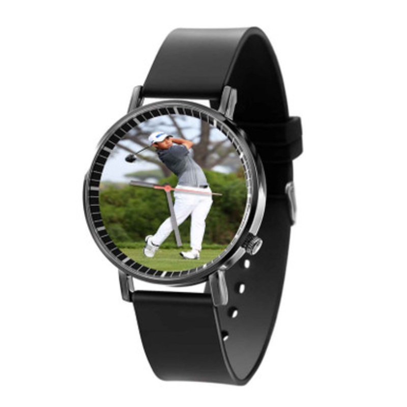 Collin Morikawa Black Quartz Watch With Premium Gift Box for Unisex