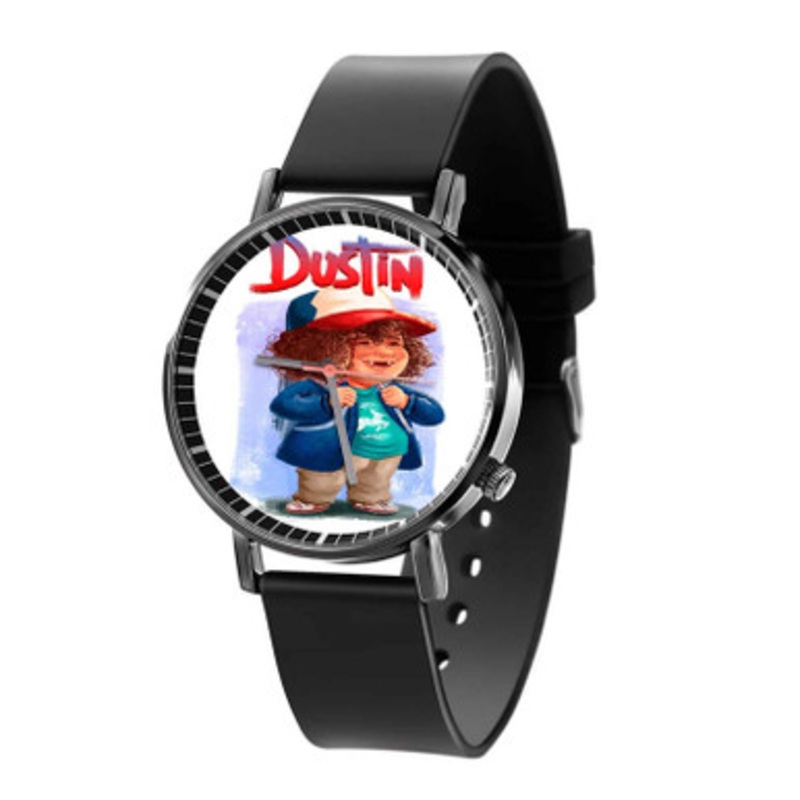 Dustin Stranger Things Black Quartz Watch With Premium Gift Box for Unisex