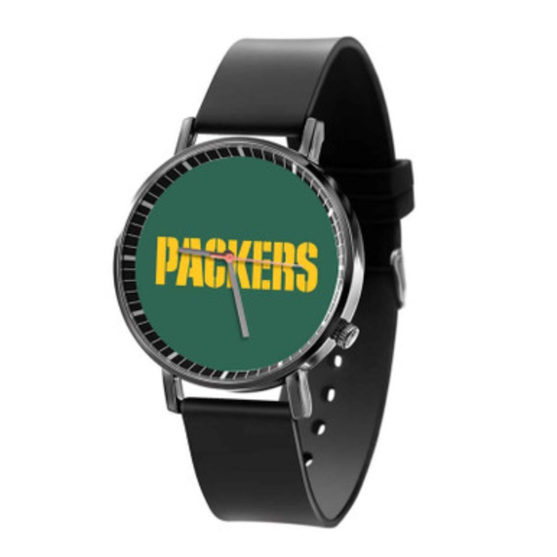 green bay packers Black Quartz Watch Unisex With Premium Gift Box