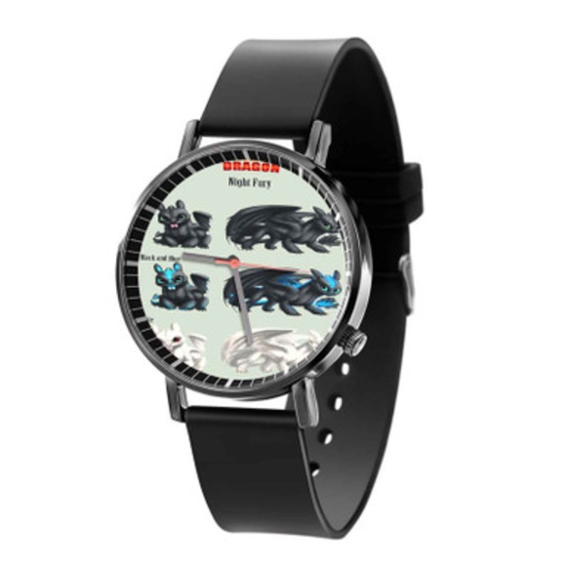 How To Train Your Dragon Night Fury Light Fury Black Quartz Watch With Premium Gift Box for Unisex