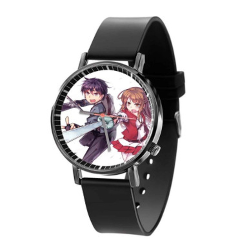 Kirito and Asuna Sword Art Online Great Unisex Black Quartz Watch With Premium Gift Box