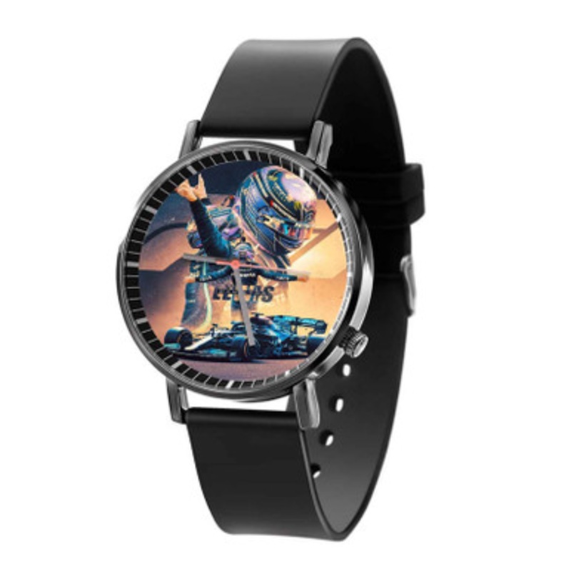 Lewis Hamilton Black Quartz Watch Unisex With Premium Gift Box
