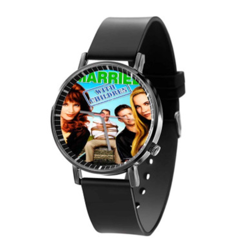 Married WIth Children Black Quartz Watch With Premium Gift Box for Unisex