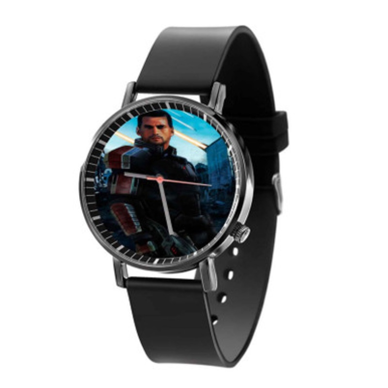 Mass Effect Commander Shepard Unisex Black Quartz Watch With Premium Gift Box