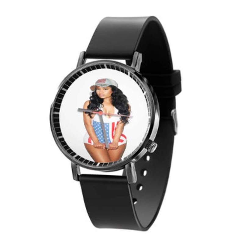 Nicki Minaj With Hat Black Quartz Watch Unisex With Premium Gift Box