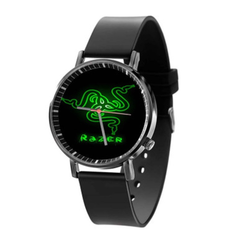 Razer Black Quartz Watch Unisex With Premium Gift Box