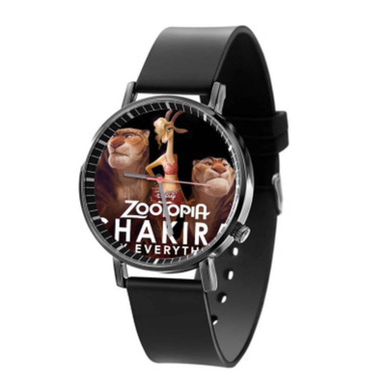 Shakira Try Everything Zootopia Black Quartz Watch Unisex With Premium Gift Box